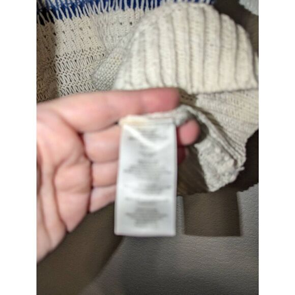 Current Elliott The Mixed Stitch Stripe Half-Sleeve Sweater Blue Horizon Size 0 - Picture 7 of 16